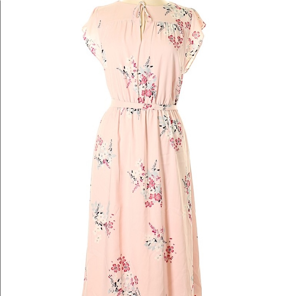 Loft pink flowered dress